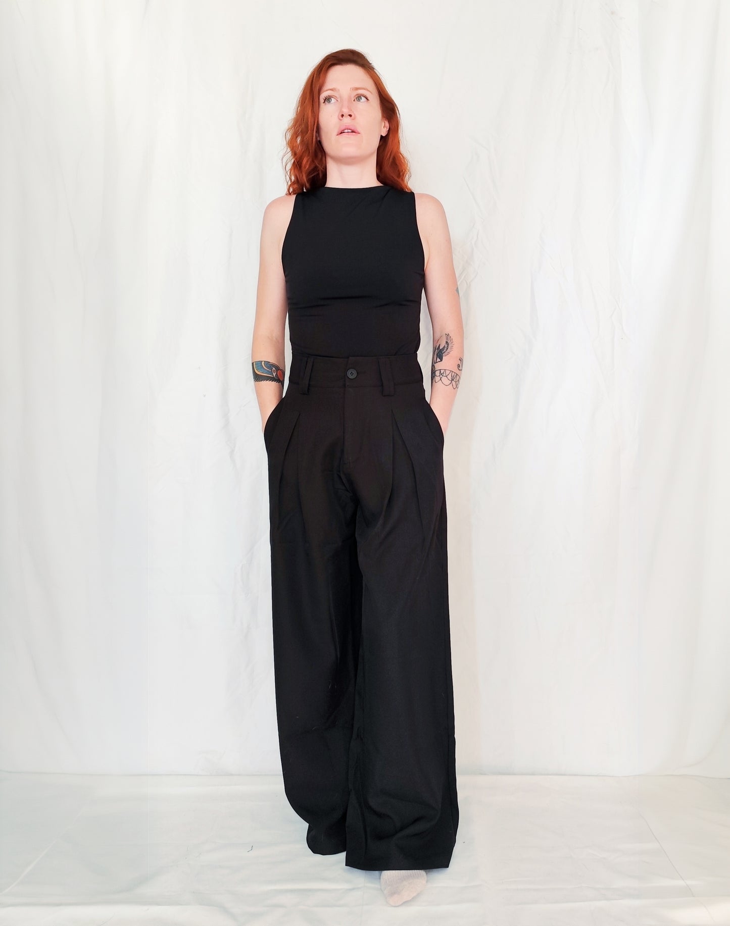 Pantalón Sastre+Body Halter blanco o negro