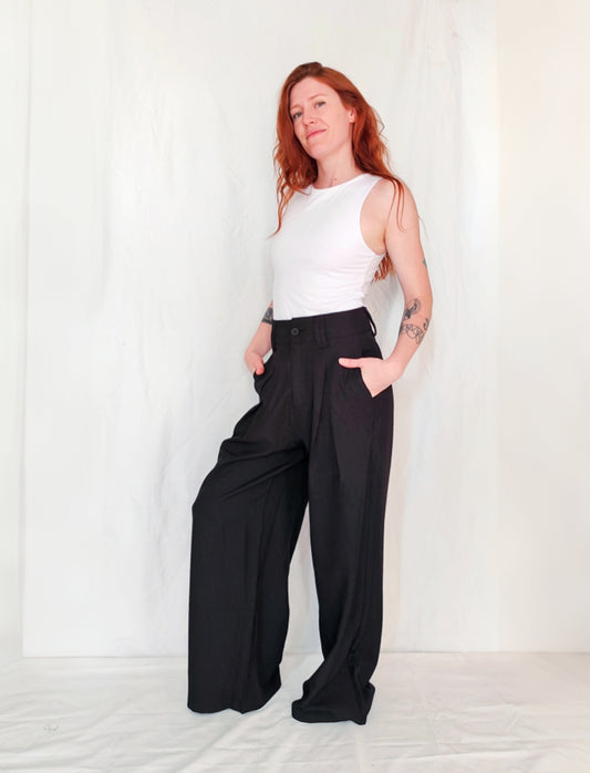 Pantalón Sastre+Body Halter blanco o negro