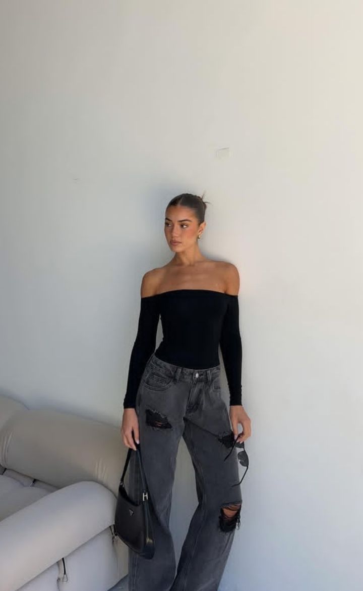 Top cuello ancho + Top Aura